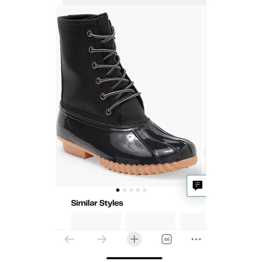 Sporto Dakota Faux Fur Lined Duck Boot NWT